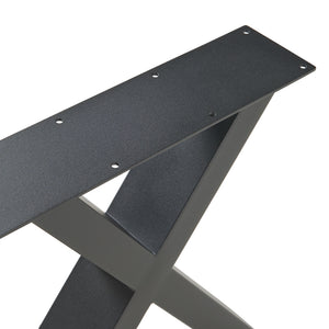 Stalen onderstel Maribo set van 2 tafelpoot zwart [en.casa]