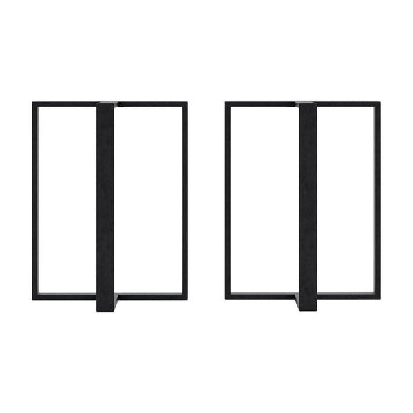 [en.casa] Stalen onderstel Ashby set van 2 tafelpoot zwart - 2 varianten