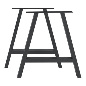 Stalen onderstel Eschau set van 2 tafelpoot zwart [en.casa]