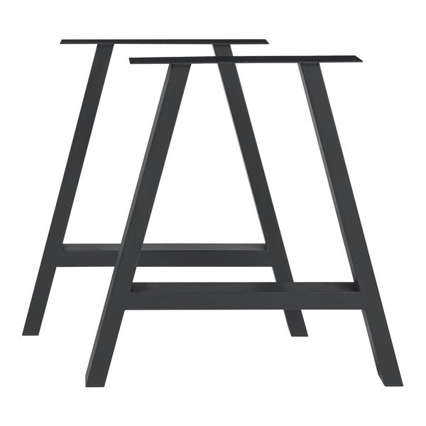 Stalen onderstel Eschau set van 2 tafelpoot zwart [en.casa]