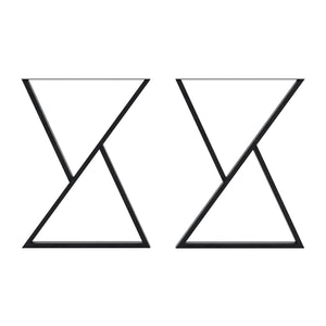 [en.casa] Stalen onderstel Karvia set van 2 tafelpoot zwart - 2 varianten