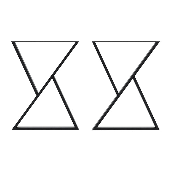 [en.casa] Stalen onderstel Karvia set van 2 tafelpoot zwart - 2 varianten