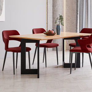 [en.casa] Stalen onderstel Kaskinen set van 2 tafelpoot zwart - 2 varianten