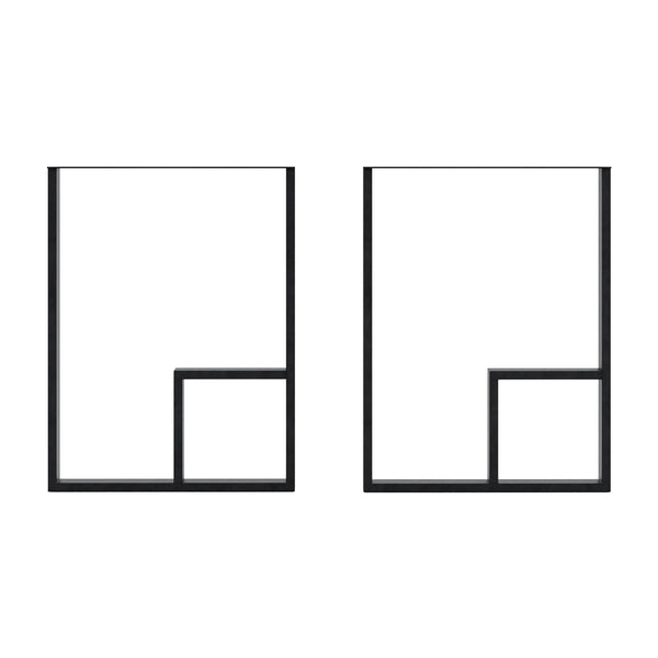 [en.casa] Stalen onderstel Kauhava set van 2 tafelpoot zwart - 2 varianten