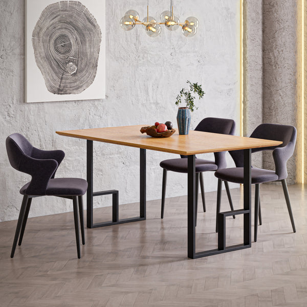 [en.casa] Stalen onderstel Kauhava set van 2 tafelpoot zwart - 2 varianten