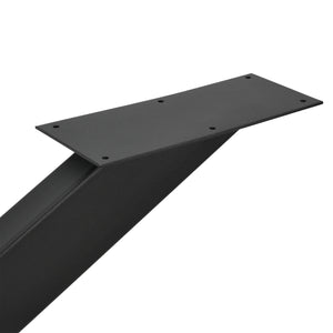 [en.casa] Matrix-poot Oberau tafelpoot zwart mat - 3 varianten