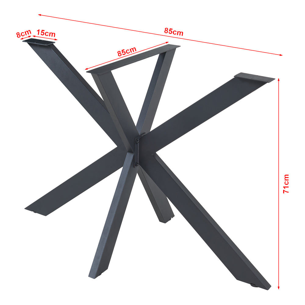 Stalen onderstel Oberau tafelpoot zwart [en.casa]