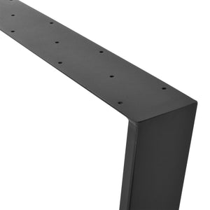 Trapeziumpoot tafelpoot set van 2 zwart mat - 2 varianten