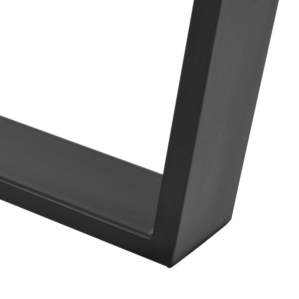 Trapeziumpoot tafelpoot set van 2 zwart mat - 2 varianten