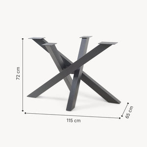 Tafelonderstel Umala staal zwart [en.casa]
