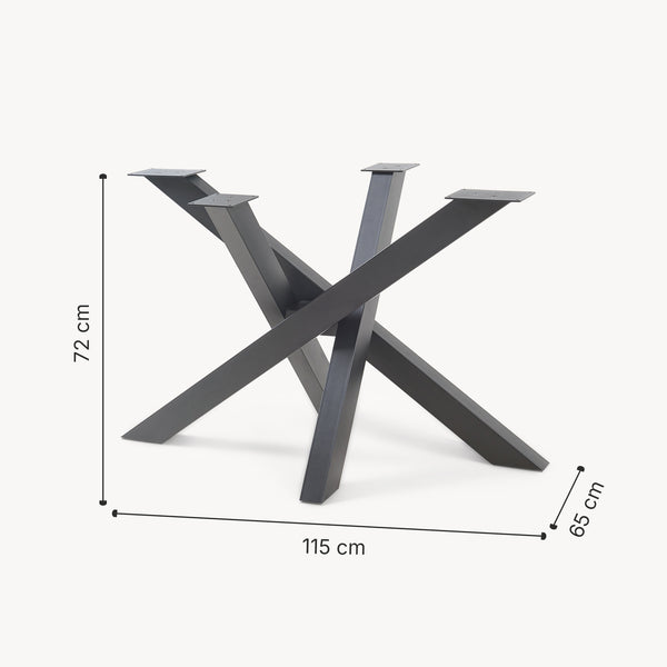 Tafelonderstel Umala staal zwart [en.casa]
