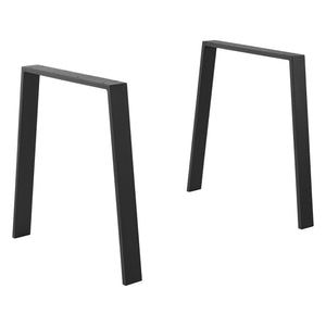 Tafelonderstel Kraftisried 2-delig Set 55/70x72cm Staal Zwart [en.casa] - premiumXL