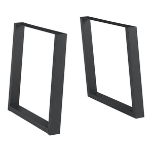 Stalen onderstel Lülsfeld set van 2 tafelpoot zwart [en.casa]