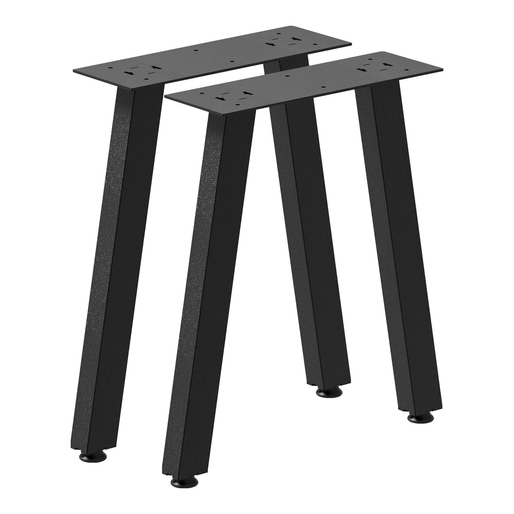 Tafelonderstel Mariager 2-delig - Set Staal 40x37,5 cm Zwart [en.casa] - premiumXL
