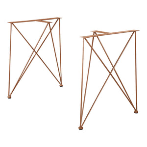 Metalen T tafelpoten 2 stuks set 62x22x72 cm - verschillende kleuren