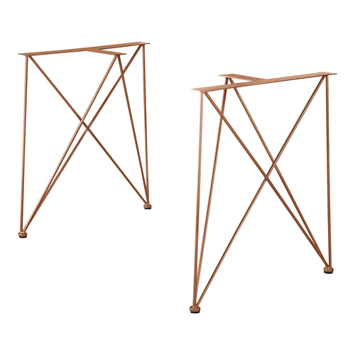 Metalen T tafelpoten 2 stuks set 62x22x72 cm - verschillende kleuren