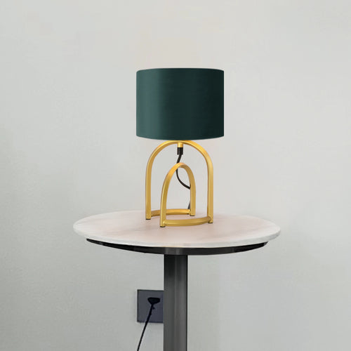 lux.pro Tafellamp Smethwick bureaulamp E14 goudkleurig en donkergroen