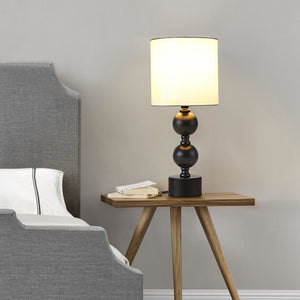 [lux.pro] Tafellamp Wrexham bureaulamp 40 cm E14 zwart en wit