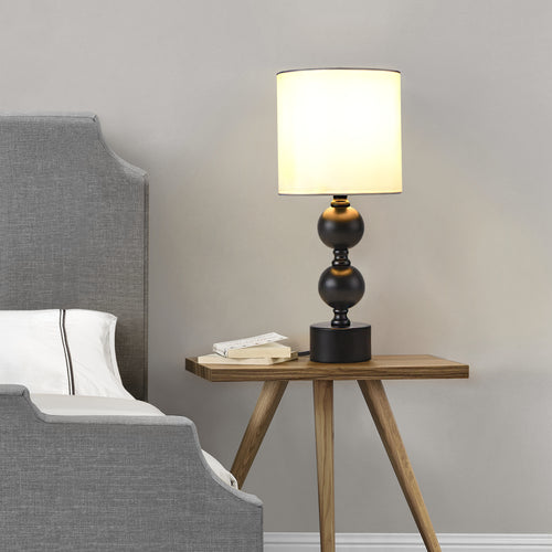 [lux.pro] Tafellamp Wrexham bureaulamp 40 cm E14 zwart en wit