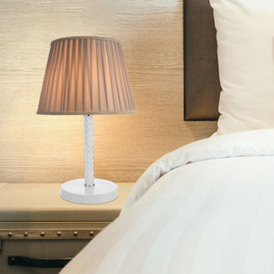 Tafellamp Kilbride E27 Metaal Glas Textiel in verschillende kleuren [lux.pro] - premiumXL