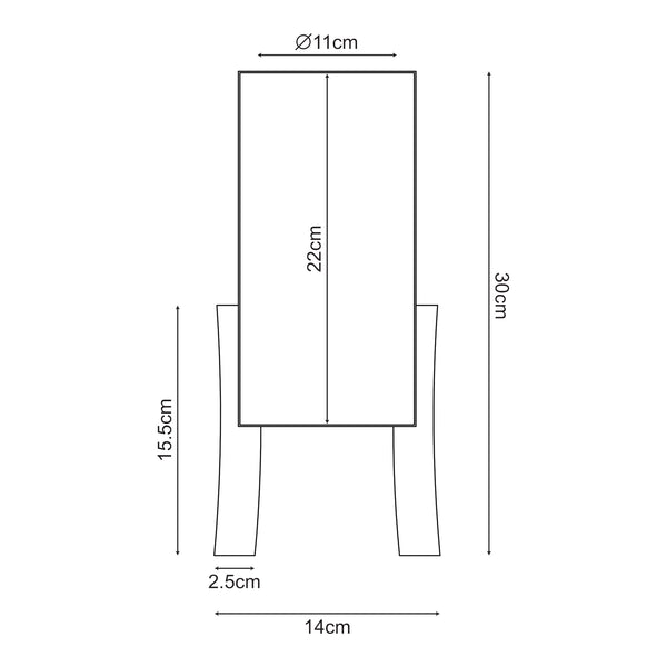 Tafellamp Joelleldsvin 30x14x14 cm E27 lux.pro