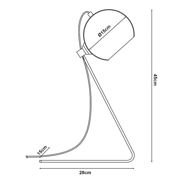 Tafellamp Oldibro 45x28x15 cm E14 lux.pro