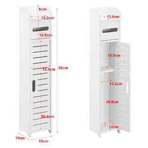 Toiletrol houder Leoben HKC badkamerkast toiletkast 80x15x15 cm - 2 varianten