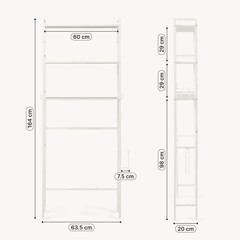Maatschets Toiletkast Ljukhobro toiletombouwkast toiletrek 164x64x20 cm [en.casa] 