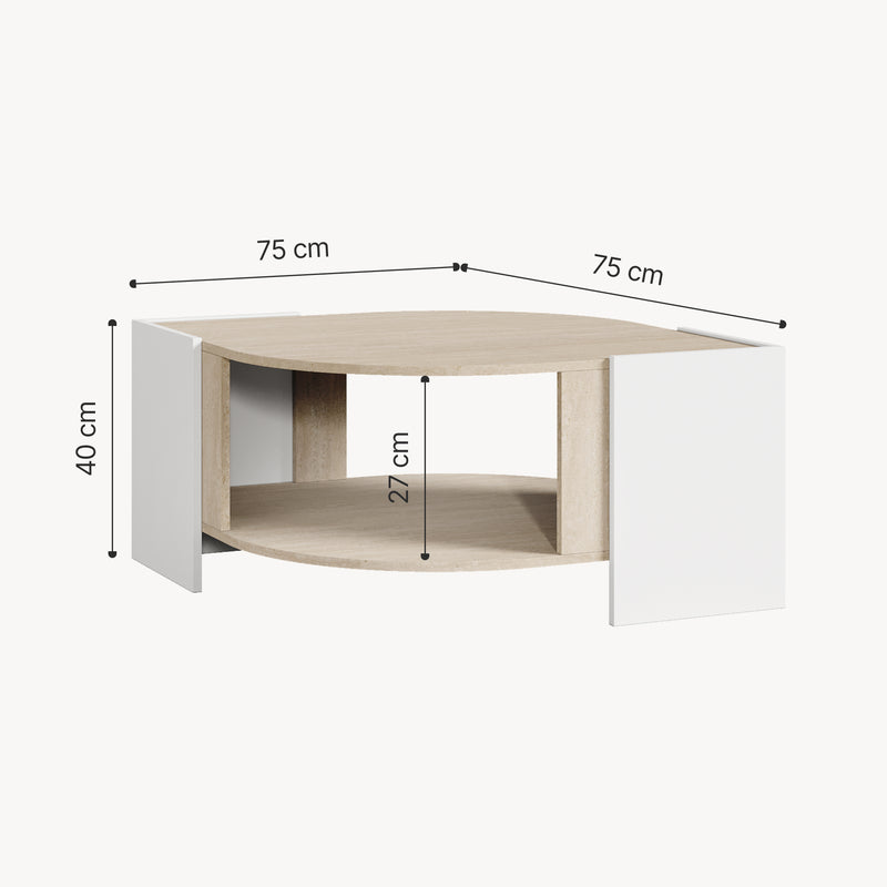 Maatschets Salontafel Klipsari 75x75x40 cm [en.casa]