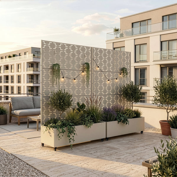 Tuinscherm Aaskis met plantenbak casa.pro 