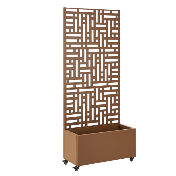 Tuinscherm Bernalda met plantenbak op wielen casa.pro