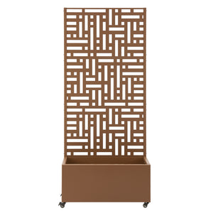 Tuinscherm Bernalda met plantenbak op wielen casa.pro