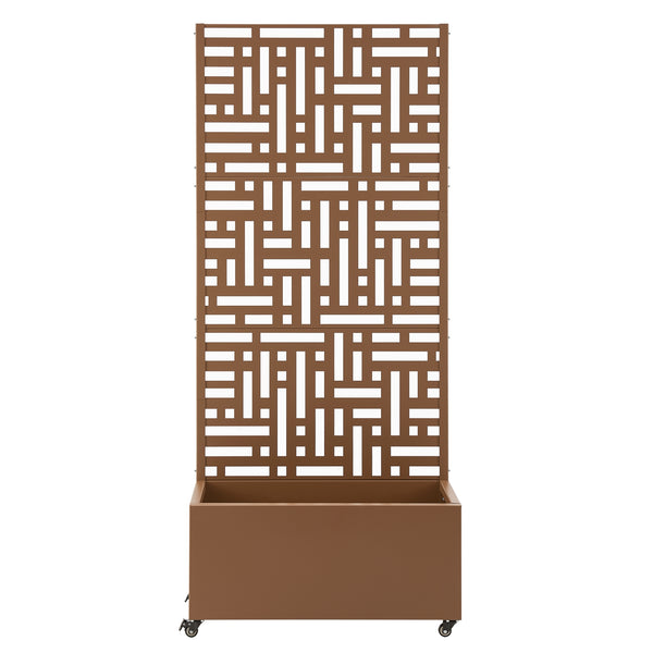 Tuinscherm Bernalda met plantenbak op wielen casa.pro