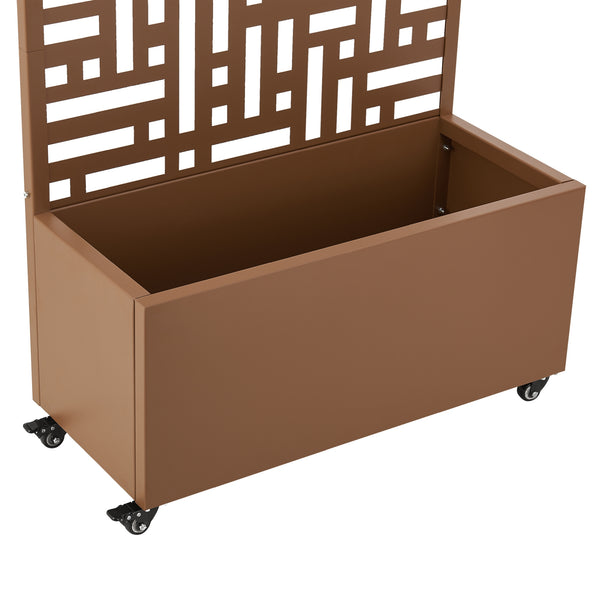 Tuinscherm Bernalda met plantenbak op wielen casa.pro