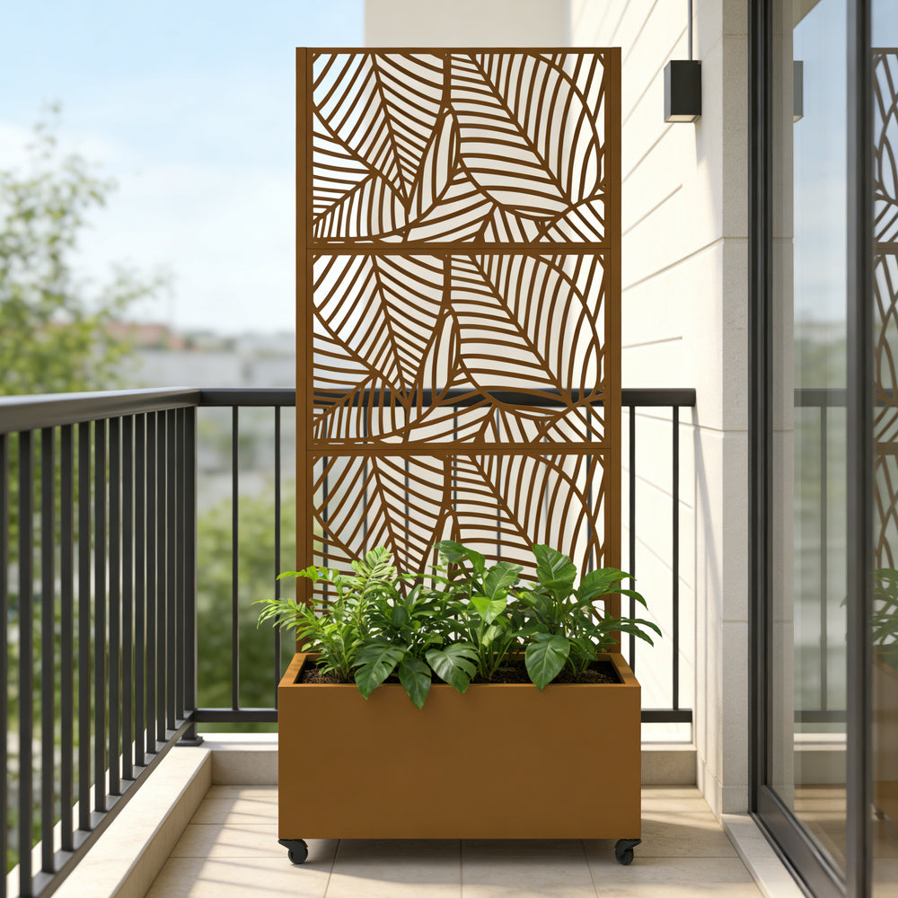 Tuinscherm Surnskoki met plantenbak casa.pro