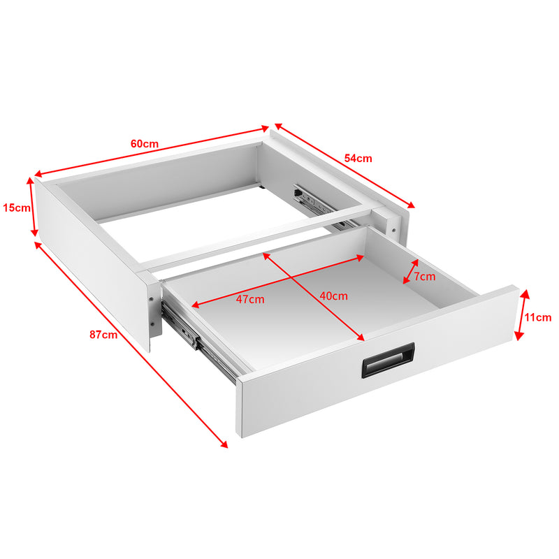 Maatschets [en.casa] Stapelkit universeel met spanband en ratel voor wasmachine - 3 varianten