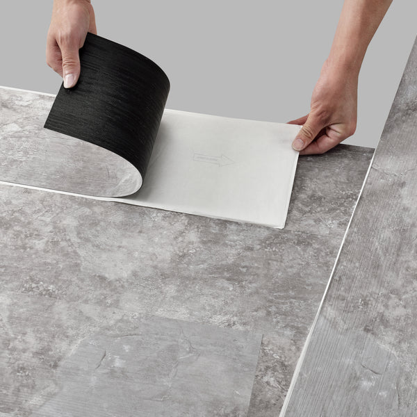 Design PVC laminaat zelfklevend set van 7 of 28 Slate Grey Oak