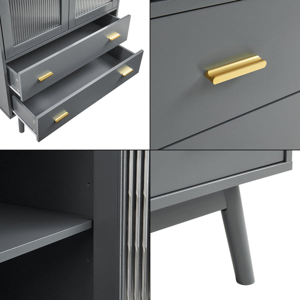 Vitrinekast Susa 120x80x40 cm [en.casa]