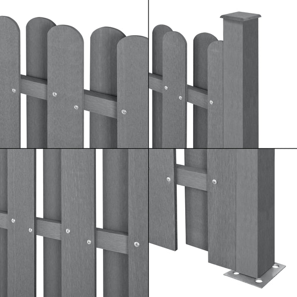 HKC Tuinscherm schutting met palen - verschillende kleuren