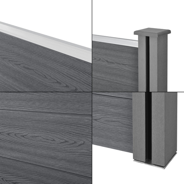 HKC Schuttingpaneel met palen - 8 varianten