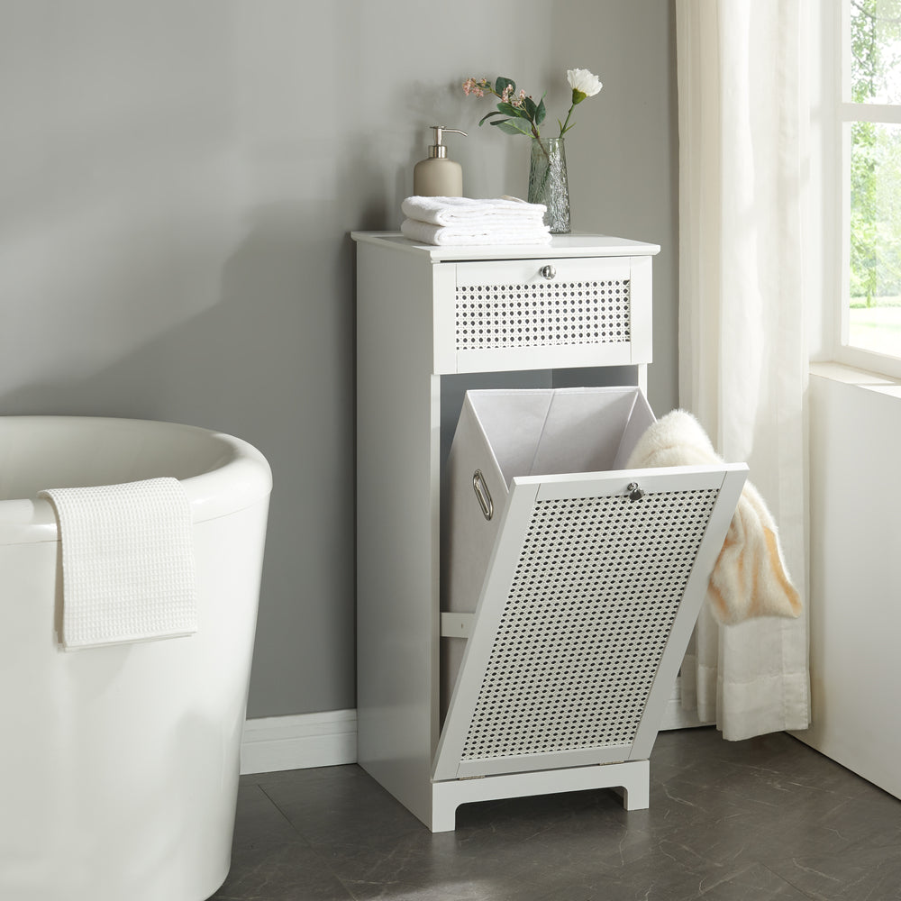 Wäscheschrank Karlsøy 90x38x40cm Wit [en.casa] - premiumXL