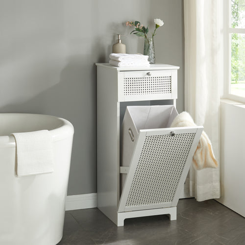 Wäscheschrank Karlsøy 90x38x40cm Wit [en.casa] - premiumXL