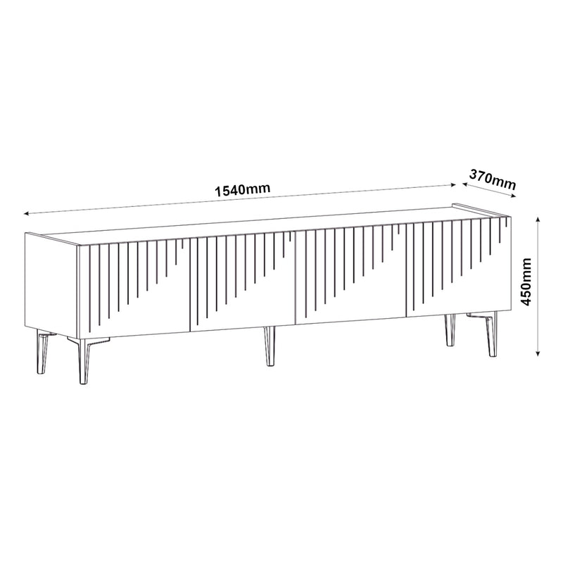 Maatschets TV meubel Oppdal 45x154x37 cm [en.casa]