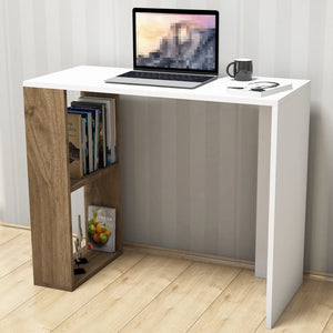 [en.casa] Bureau met plank 75x90x40 cm Aars - 2 varianten