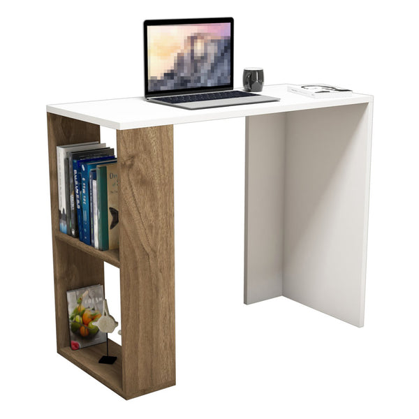 [en.casa] Bureau met plank 75x90x40 cm Aars - 2 varianten