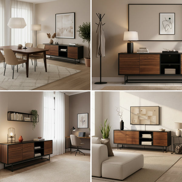 Commode Boxholm 120x30x55 cm [en.casa]