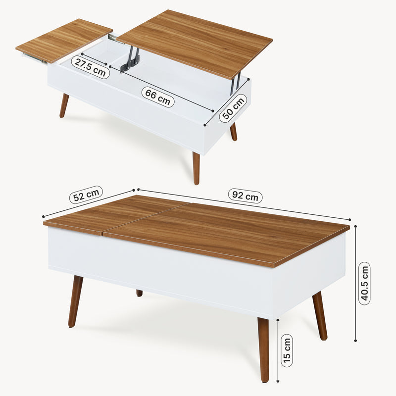 Maatschets Salontafel Flesen 92x52x41 cm [en.casa]