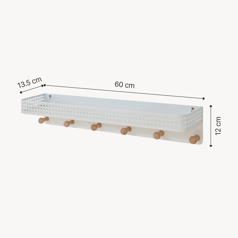Maatschets Wandkapstok Jäller 60x14x12 cm [en.casa]