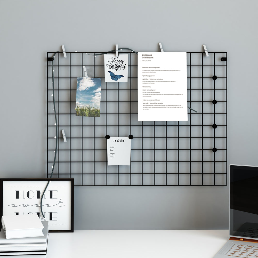 Wandrooster Sæby Metaal 75 x 55 cm Zwart [en.casa] - premiumXL