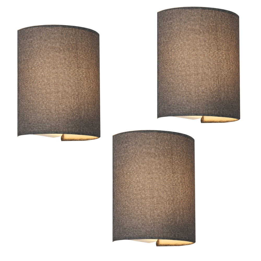 Wandlamp Brussel Grijs 2-delig / 3-delig Set [lux.pro] - premiumXL